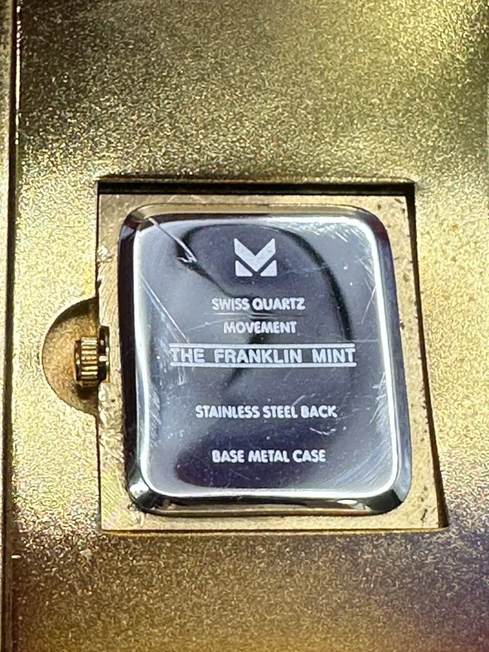 VTG Bob Mackie Franklin Mint Gold Plated Watch.  New Battery